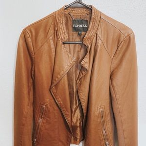 Express brown leather jacket